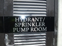 Hydrant/Sprinkler Pump Room Signage